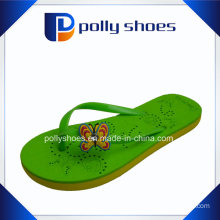 Women′s Size 36 Black & Green Tong Sandals